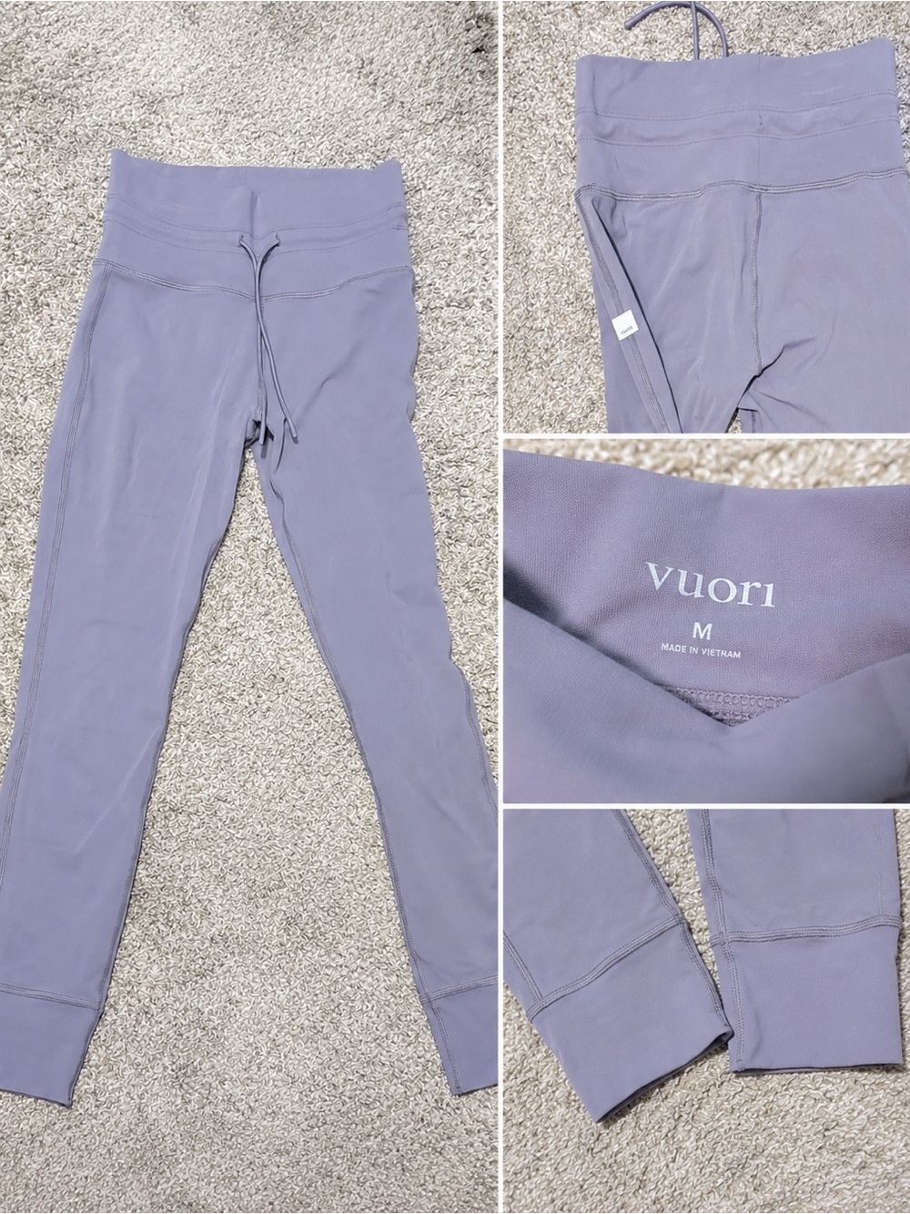 Vuori Lilac Performance High-Waist Joggers